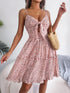 'Elowen' Floral Spaghetti Strap Mini Dress - Celes Fashion